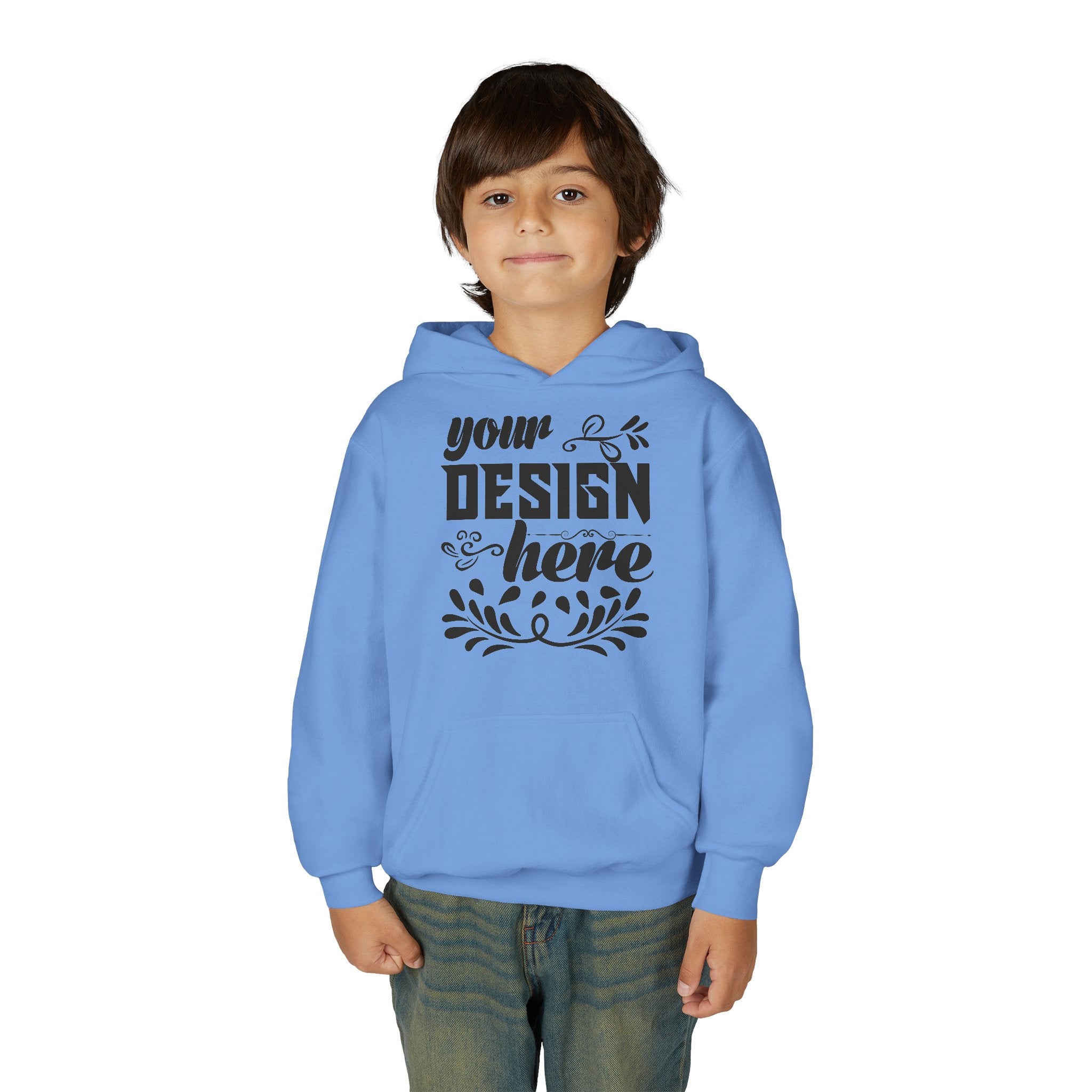 Customizable Gildan 18500B Youth Heavy Blend Hooded Sweatshirt