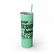 Customizable Maars 20oz Skinny Tumbler with Straw Stainless Steel