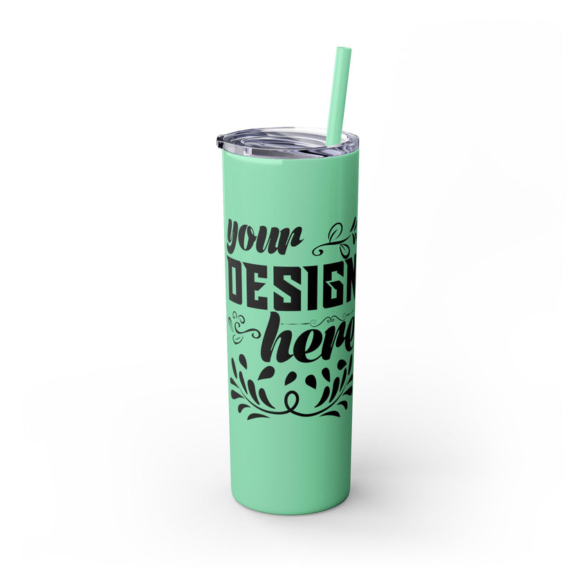 Customizable Maars 20oz Skinny Tumbler with Straw Stainless Steel