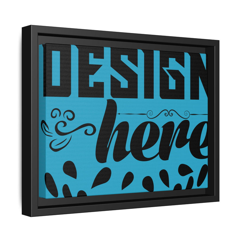 Customizable Framed Matte Canvas Print with Pinewood Frame Sawtooth Hanger