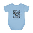 Customizable Infant Baby Rib Bodysuit Rabbit Skins 4400 Unisex