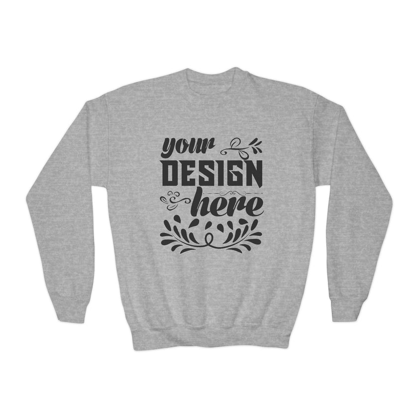 Customizable Gildan 18000B Youth Heavy Blend Crewneck Sweatshirt