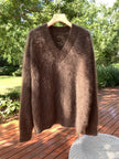 Nameria Womens Cashmere V Neck Sweater Pullover Long Sleeve