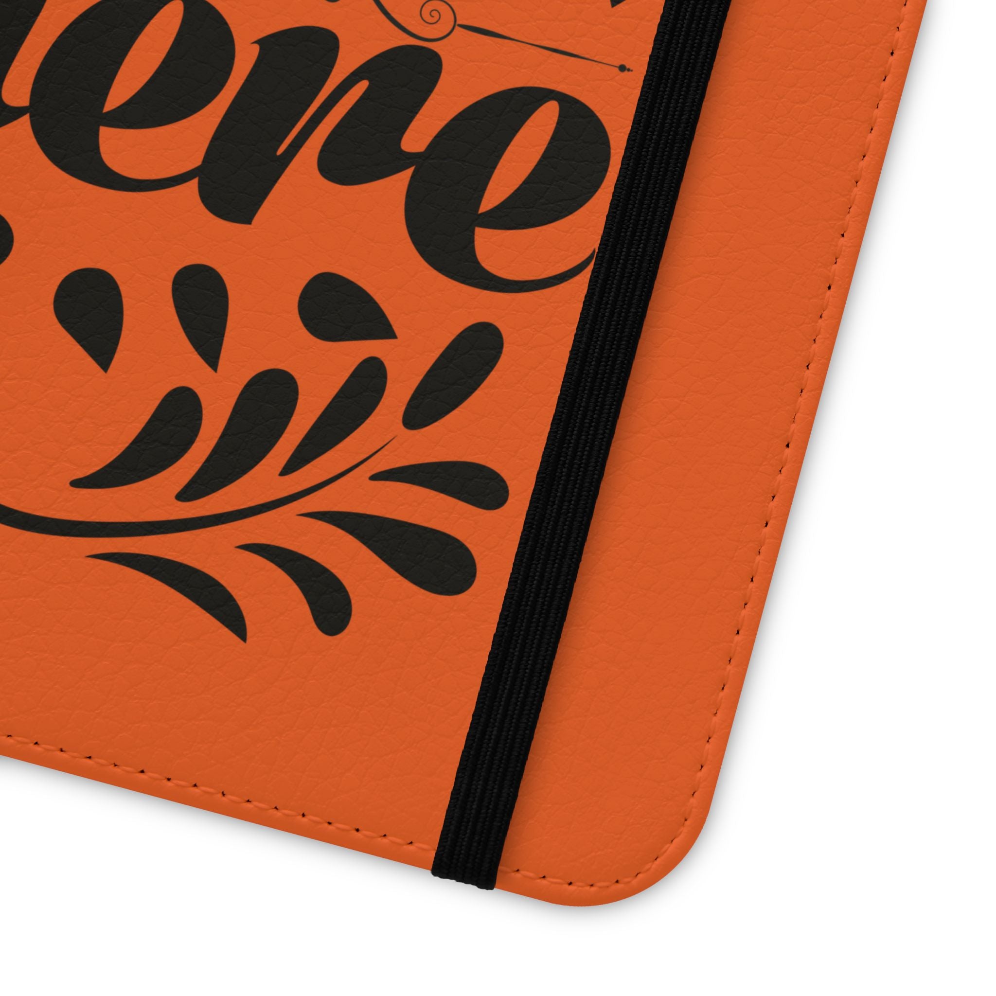 Customizable Flip Folio Phone Case With Card Slots Stand And Elastic Strap