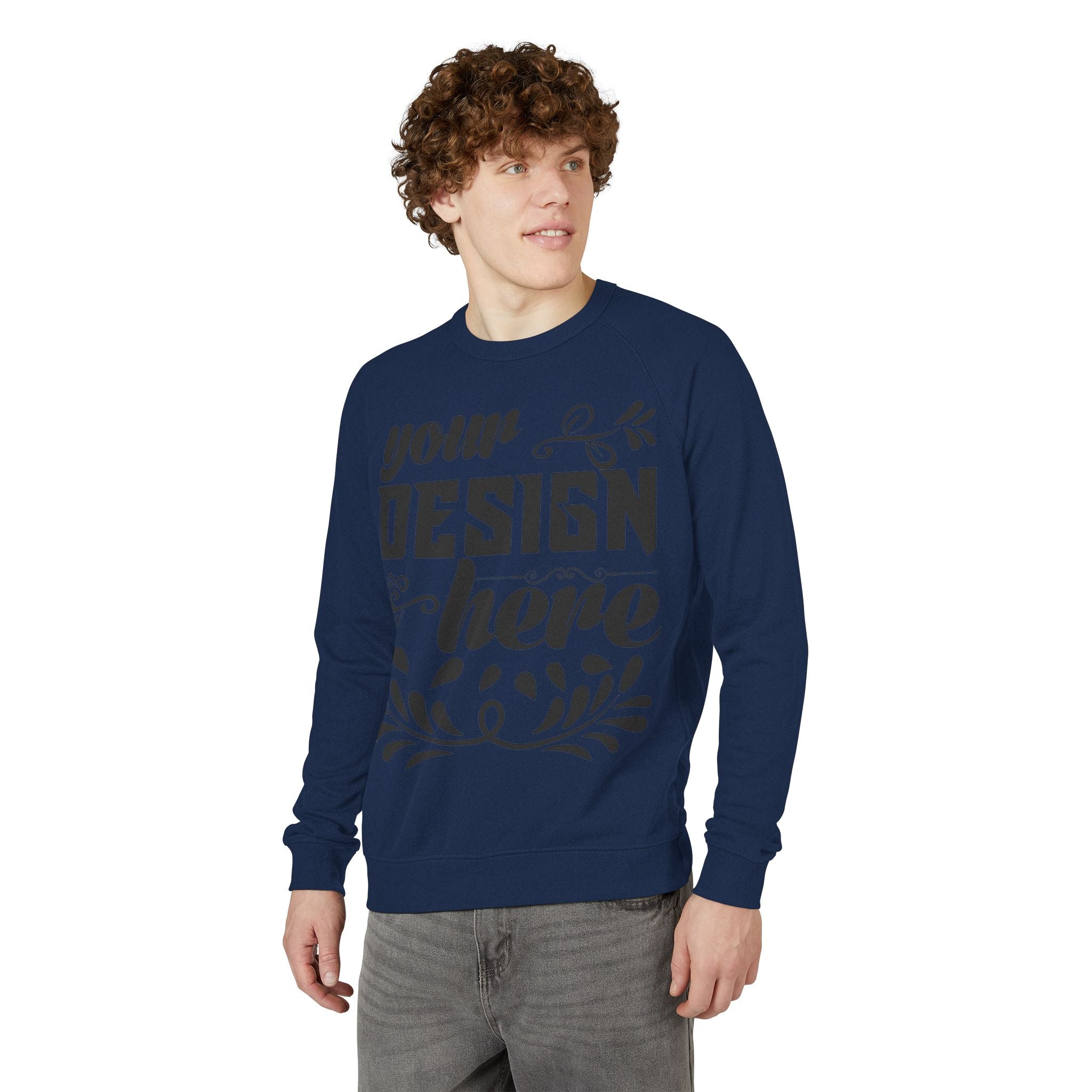 Customizable Lane Seven LS18004 Unisex French Terry Raglan Crewneck