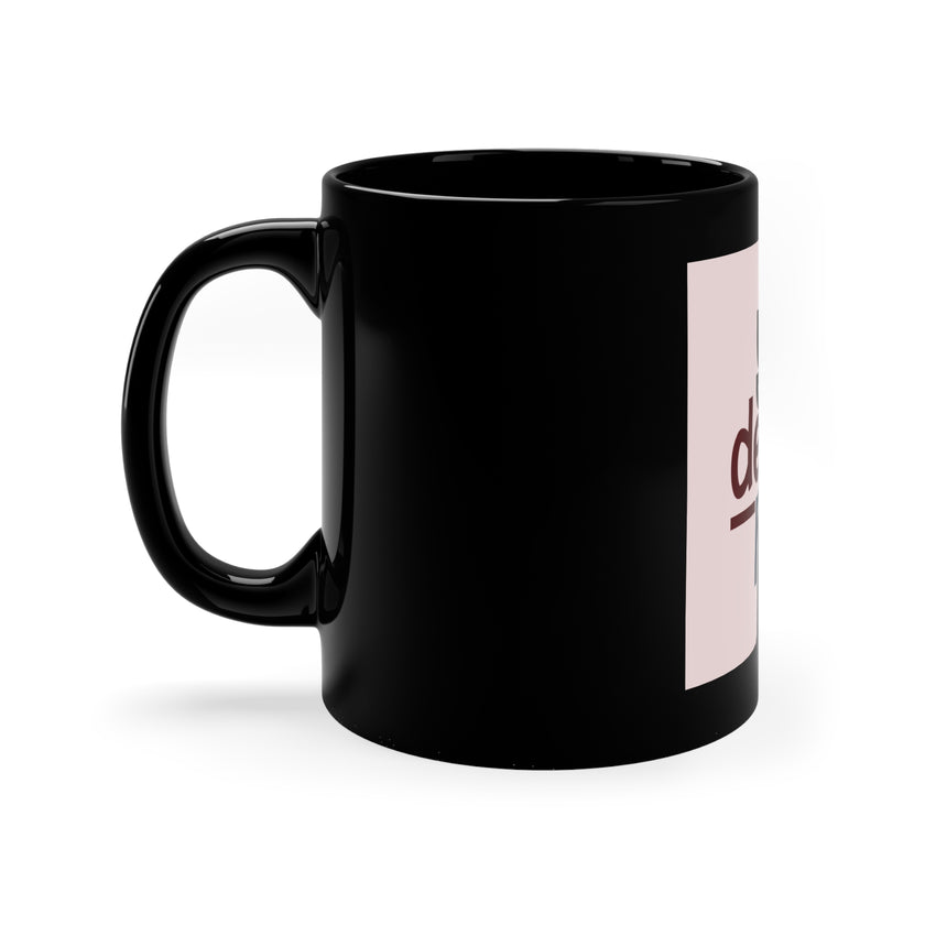 Customizable Black Ceramic Coffee Mug 11oz ORCA Coated Finish Daily Use