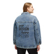 Customizable Women's Oversized Denim Jacket Relaxed Fit Stretch Blend