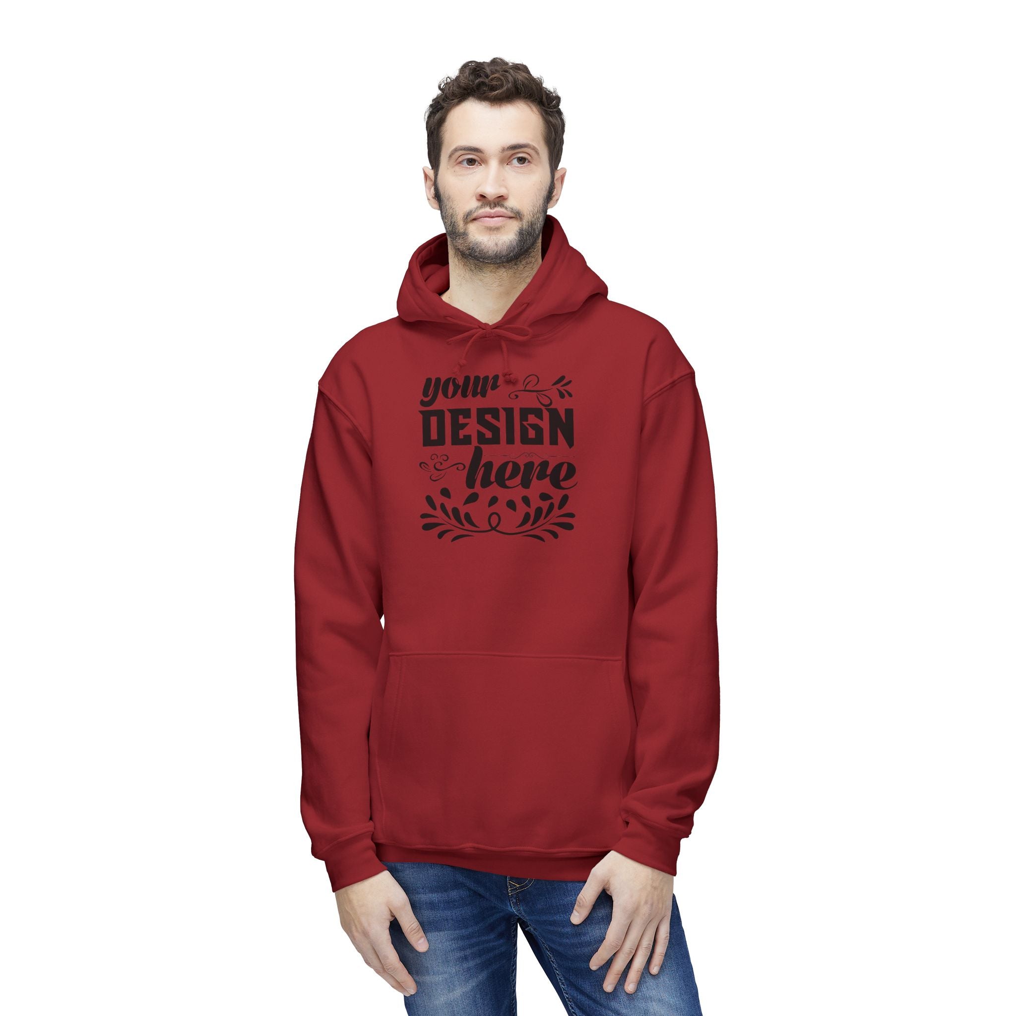 Customizable Bayside 960 Unisex Heavyweight Hooded Sweatshirt Made in US