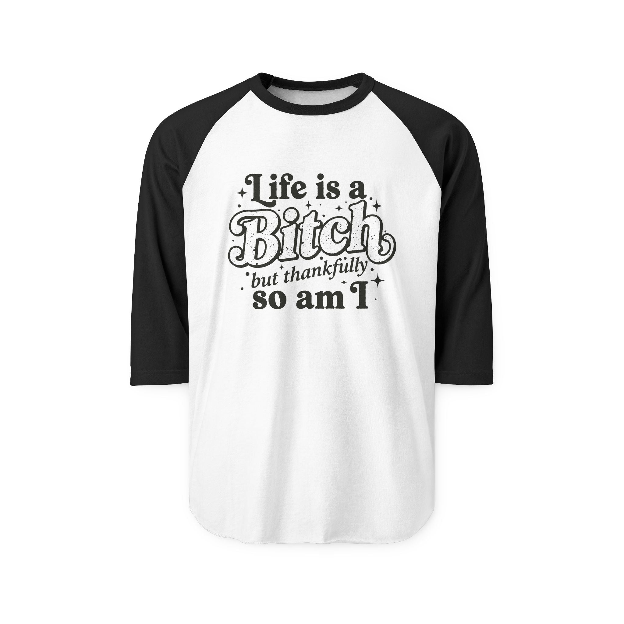 Tultex 245 Unisex 3 4 Sleeve Raglan Shirt Quote Graphic Print