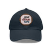 Customizable ValuCap VC300A Dad Hat with Round PU Leather Patch Front