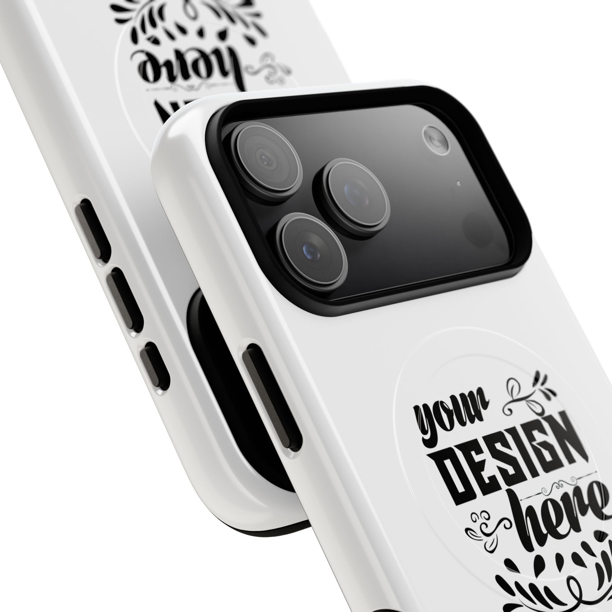 Customizable Tough Magnetic Phone Case Dual Layer Polycarbonate TPU Liner