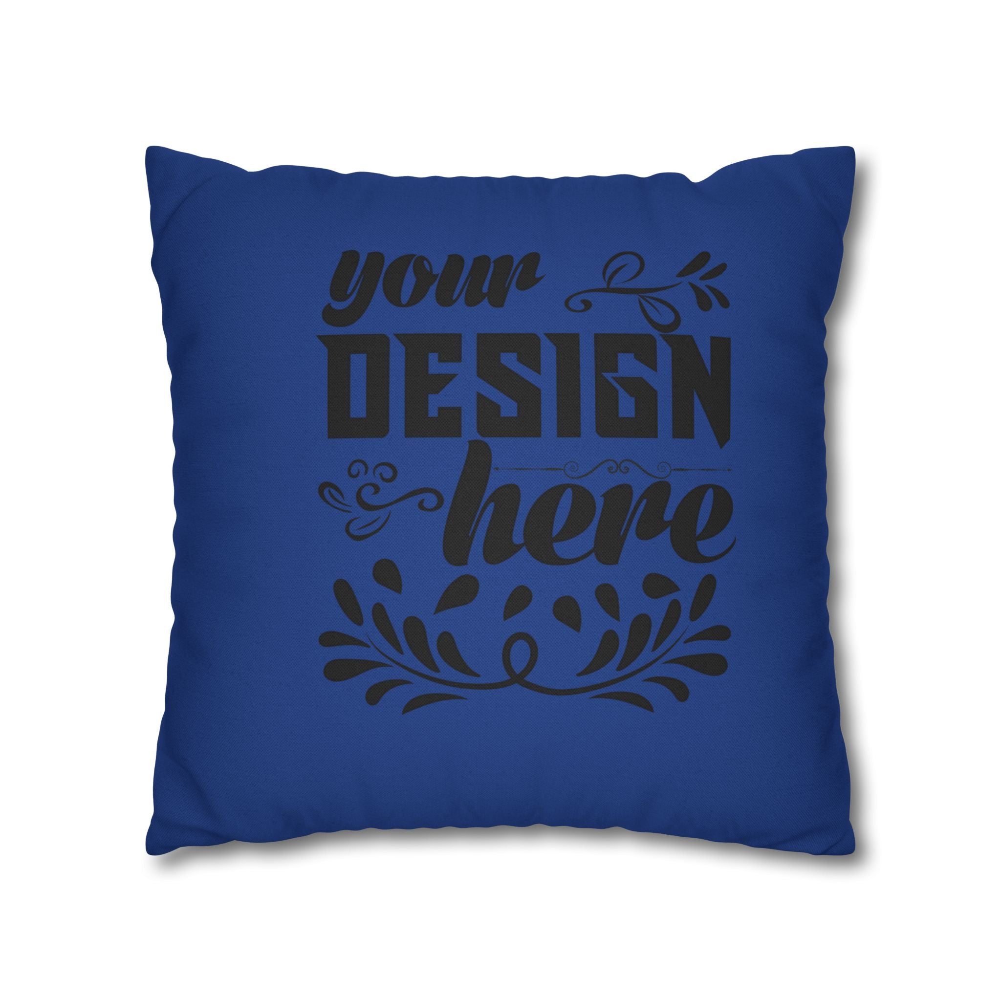 Customizable Spun Polyester Square Pillowcase Double-Sided Print Cover