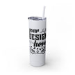 Customizable Maars 20oz Skinny Tumbler with Straw Stainless Steel