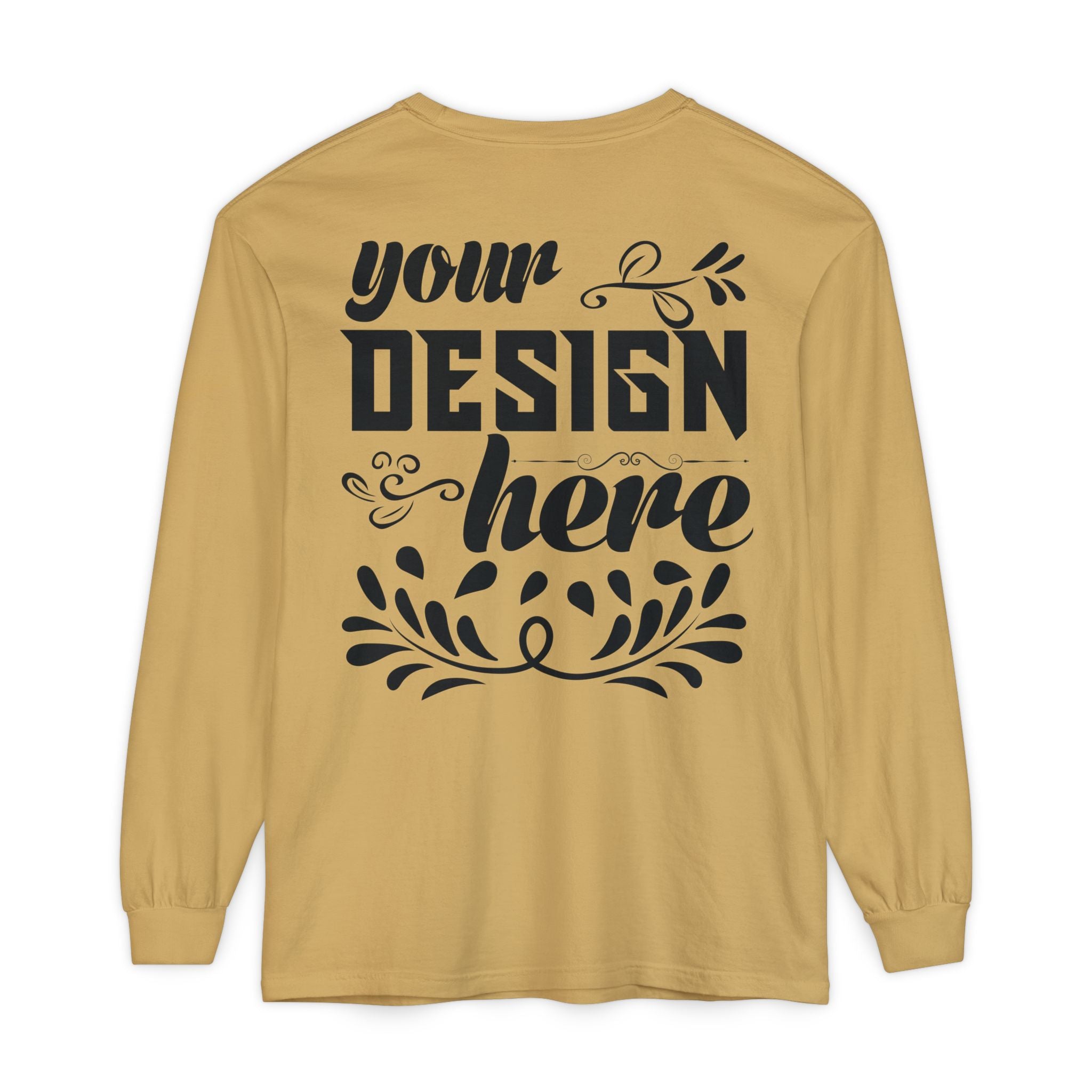Customizable Comfort Colors 6014 Unisex Garment Dyed Long Sleeve T Shirt