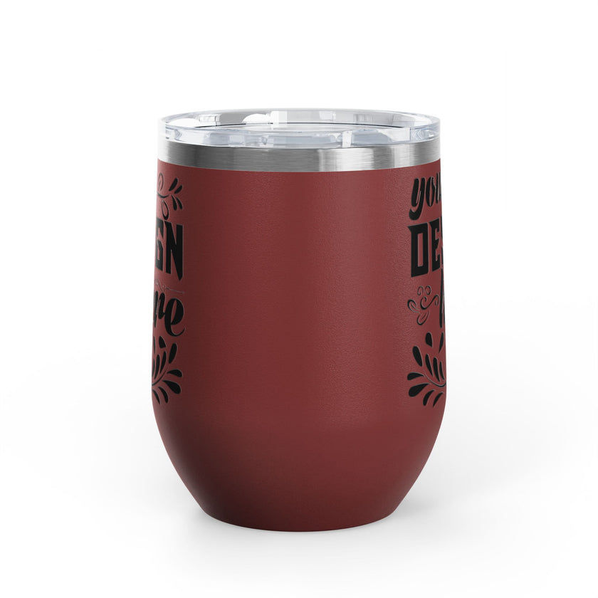 Customizable Polar Camel 12oz Stainless Steel Wine Tumbler Cup Lid
