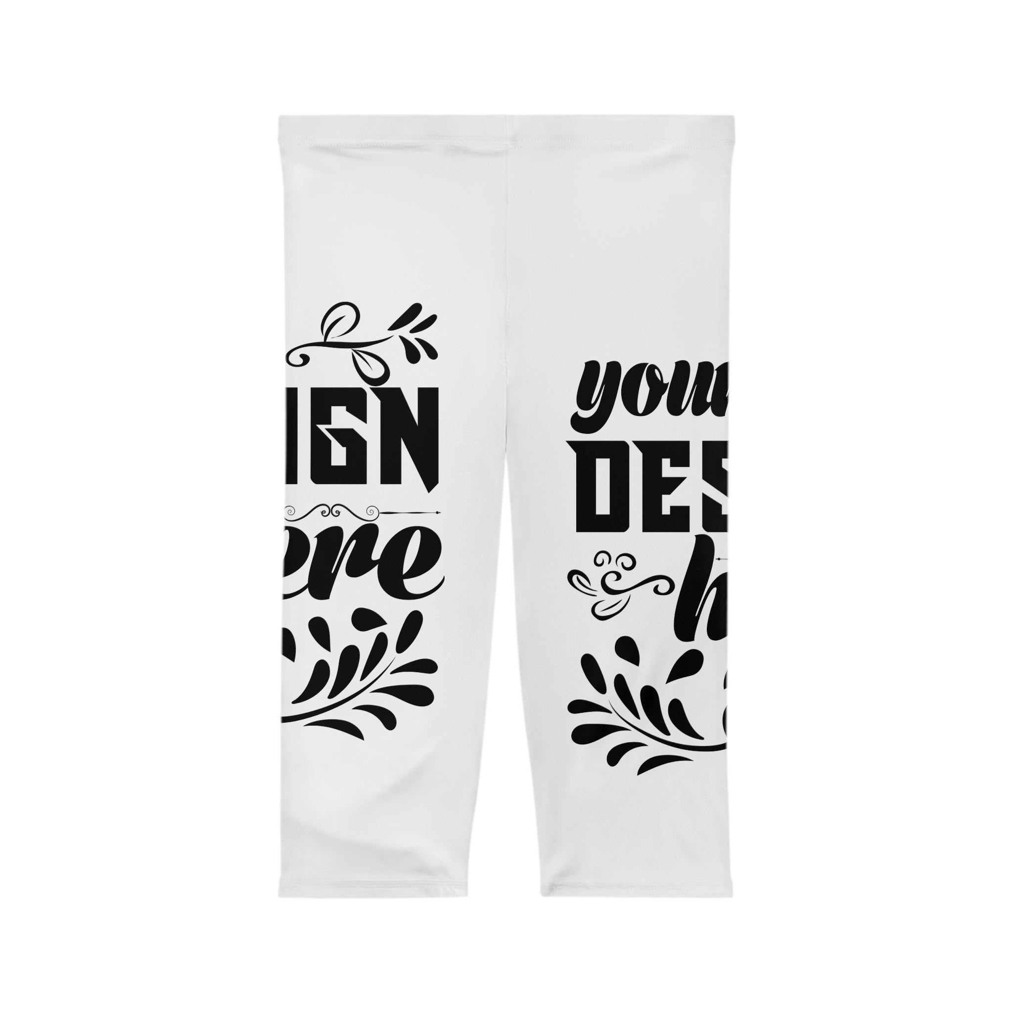 Customizable Women’s Moisture-Wicking Capri Leggings AOP Skinny Fit