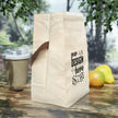 Customizable Canvas Lunch Bag With Carry Strap Roll Top Closure