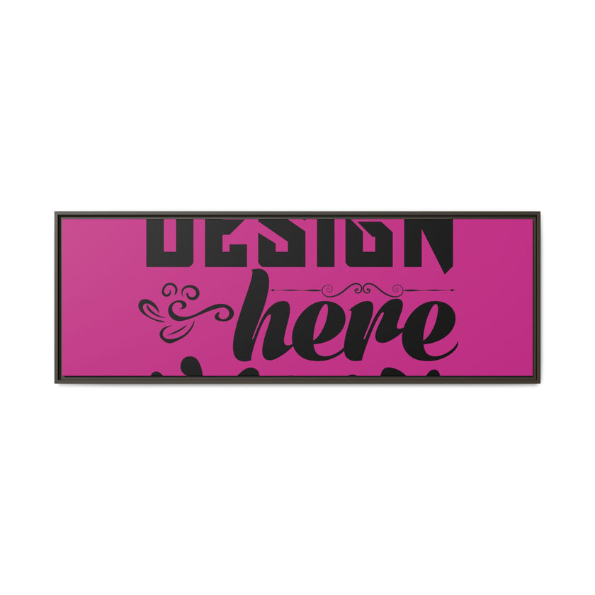 Customizable Framed Matte Canvas Print with Pinewood Frame Sawtooth Hanger