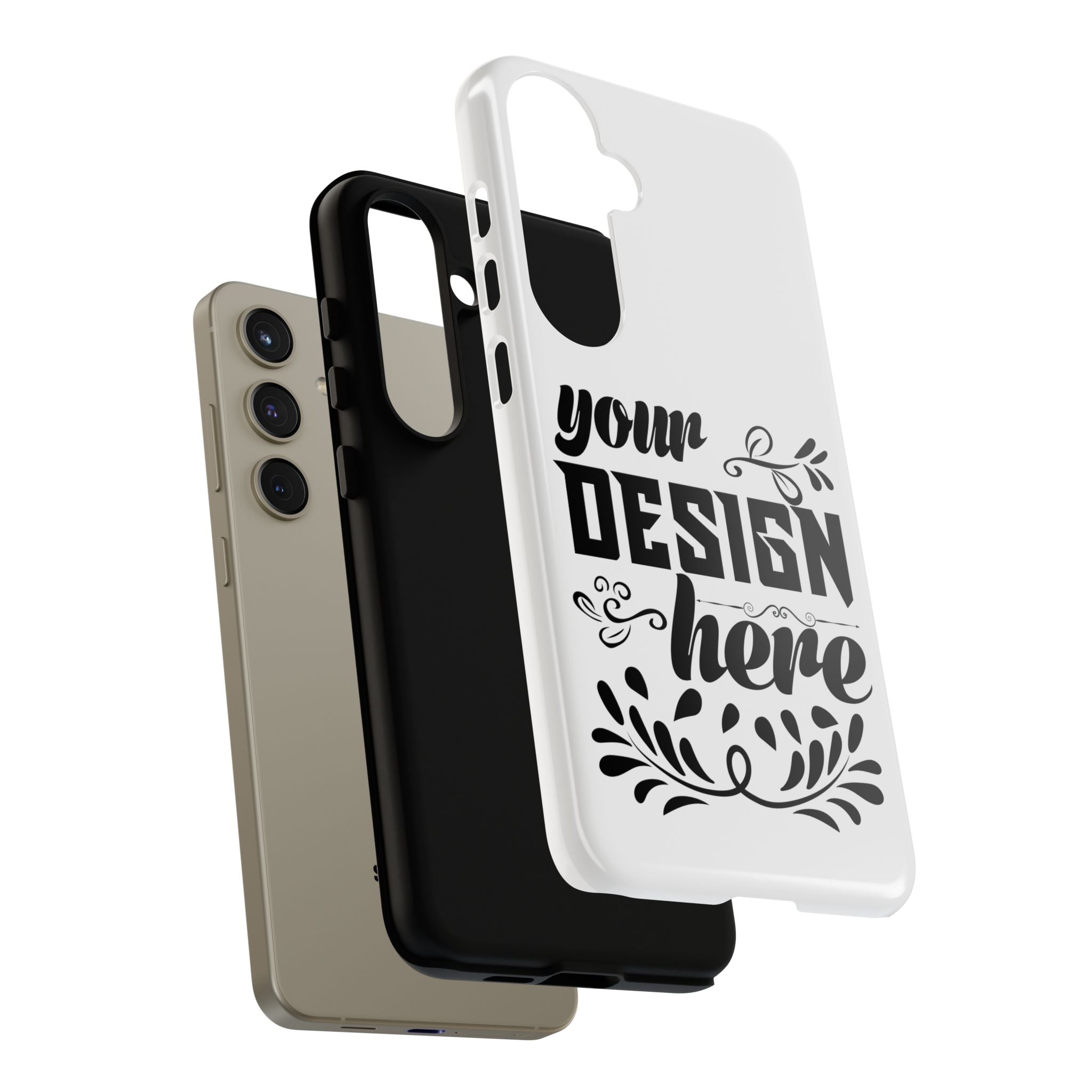 Customizable Tough Dual Layer Phone Case Polycarbonate TPU Liner Protective