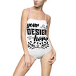 Customizable Women One-Piece Swimsuit With Back Cutout AOP
