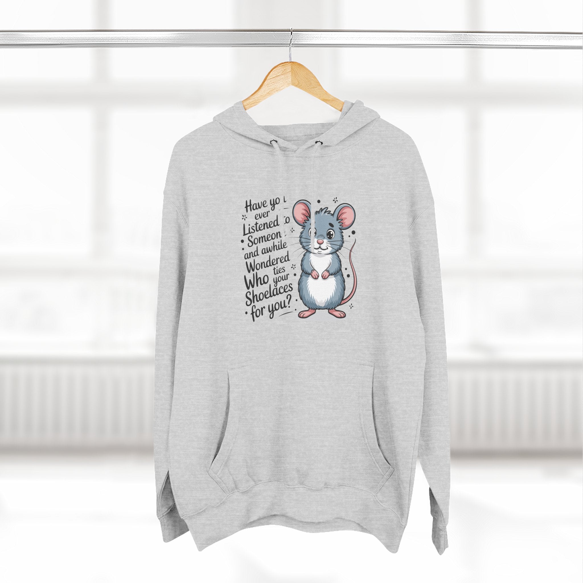 Lane Seven LS14001 Fleece Hoodie | Mouse Graphic Print