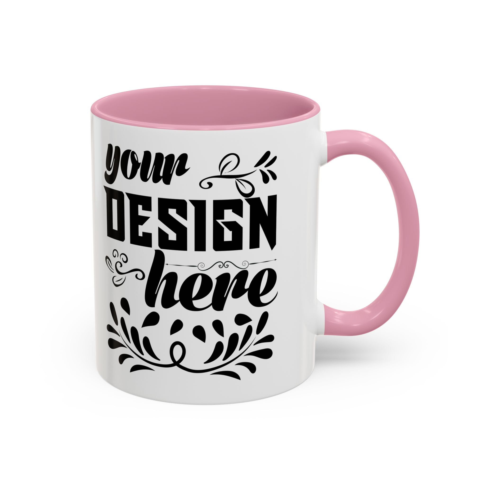 Customizable Glossy Ceramic Accent Mug 11oz and 15oz