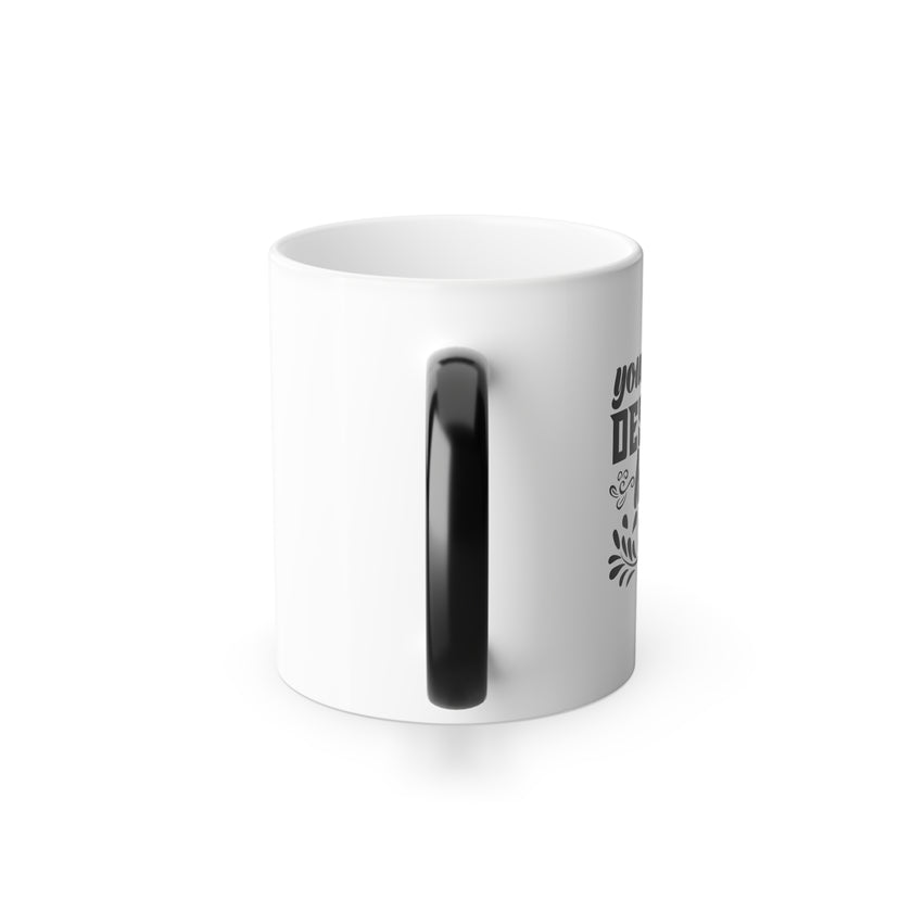 Customizable 11oz Color Morphing Ceramic Mug Black Exterior White Interior