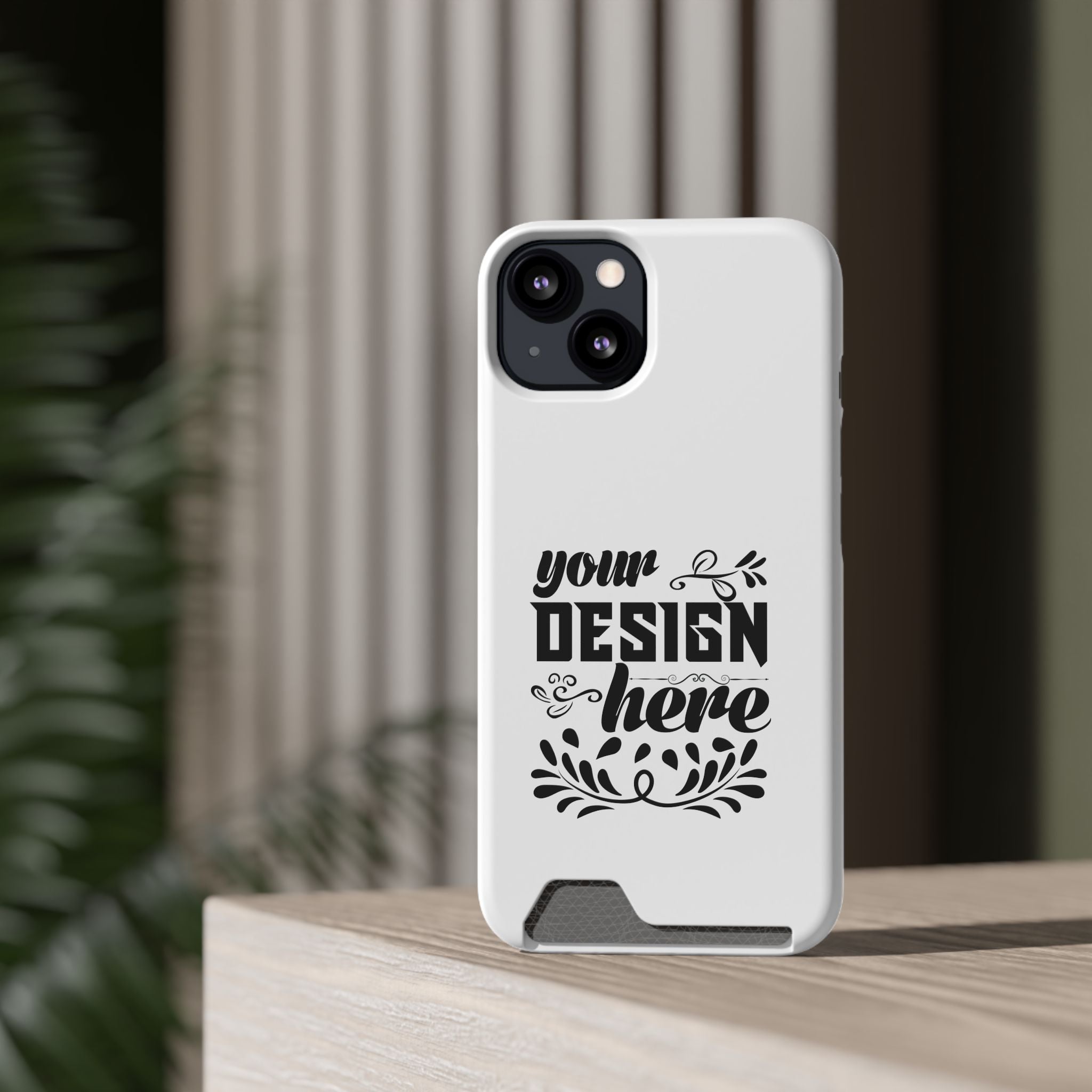 Customizable Polycarbonate Phone Case With Card Holder MagSafe Compatible