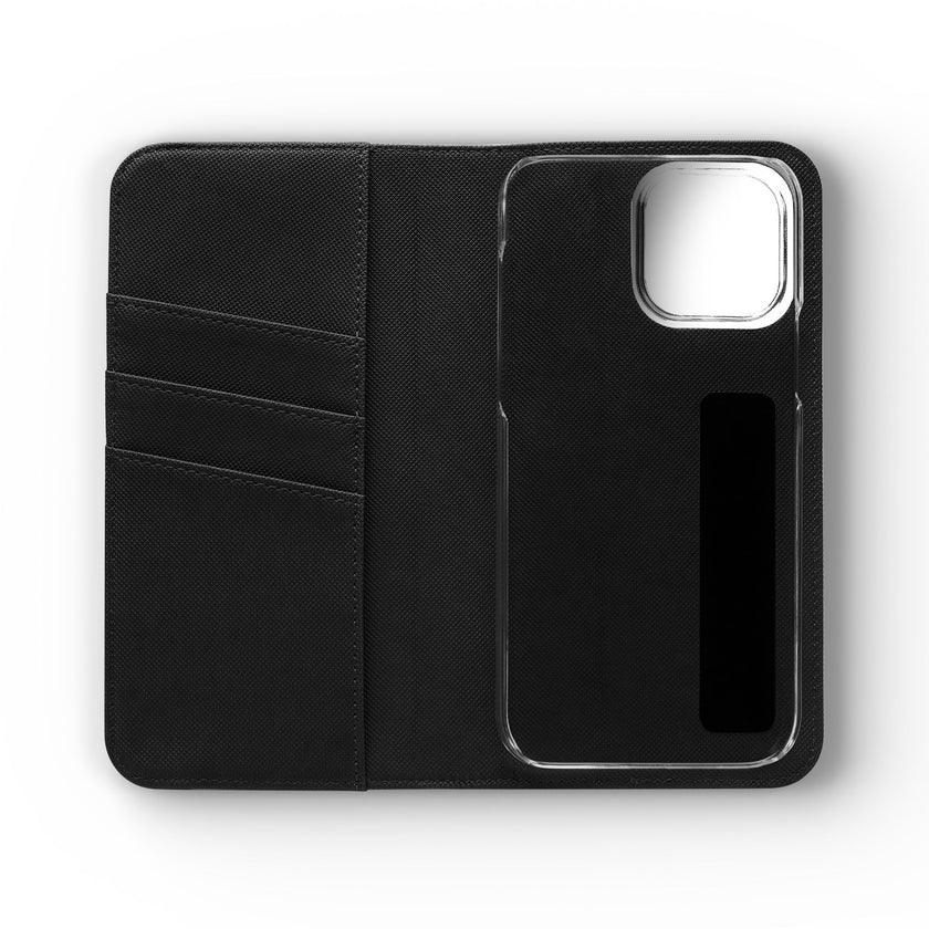 Customizable Flip Folio Phone Case With Card Slots Stand And Elastic Strap