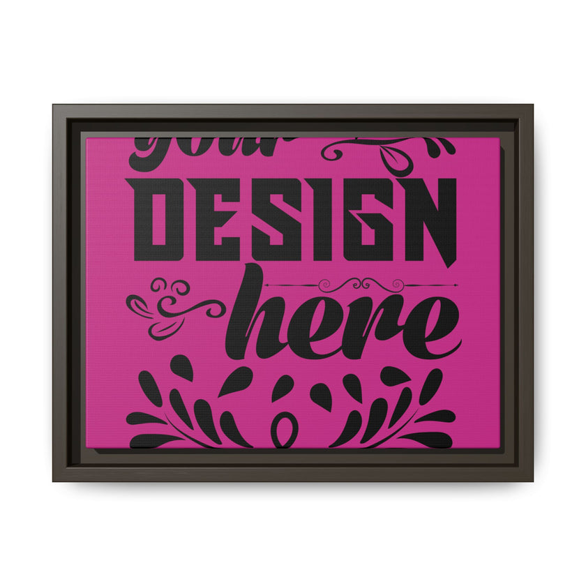 Customizable Framed Matte Canvas Print with Pinewood Frame Sawtooth Hanger