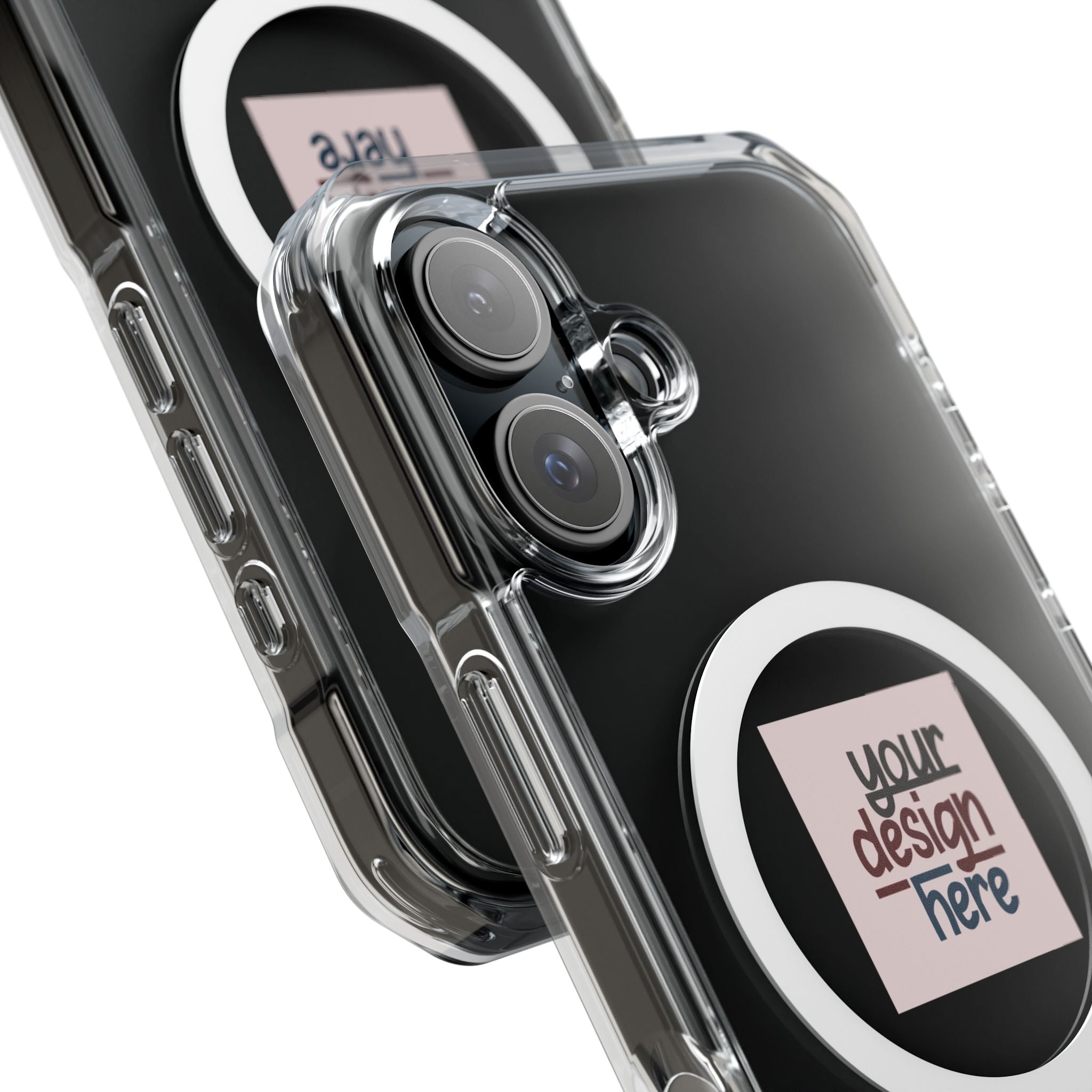 Customizable Magnetic Clear Impact Case With Air Cushioned Bumper Corners