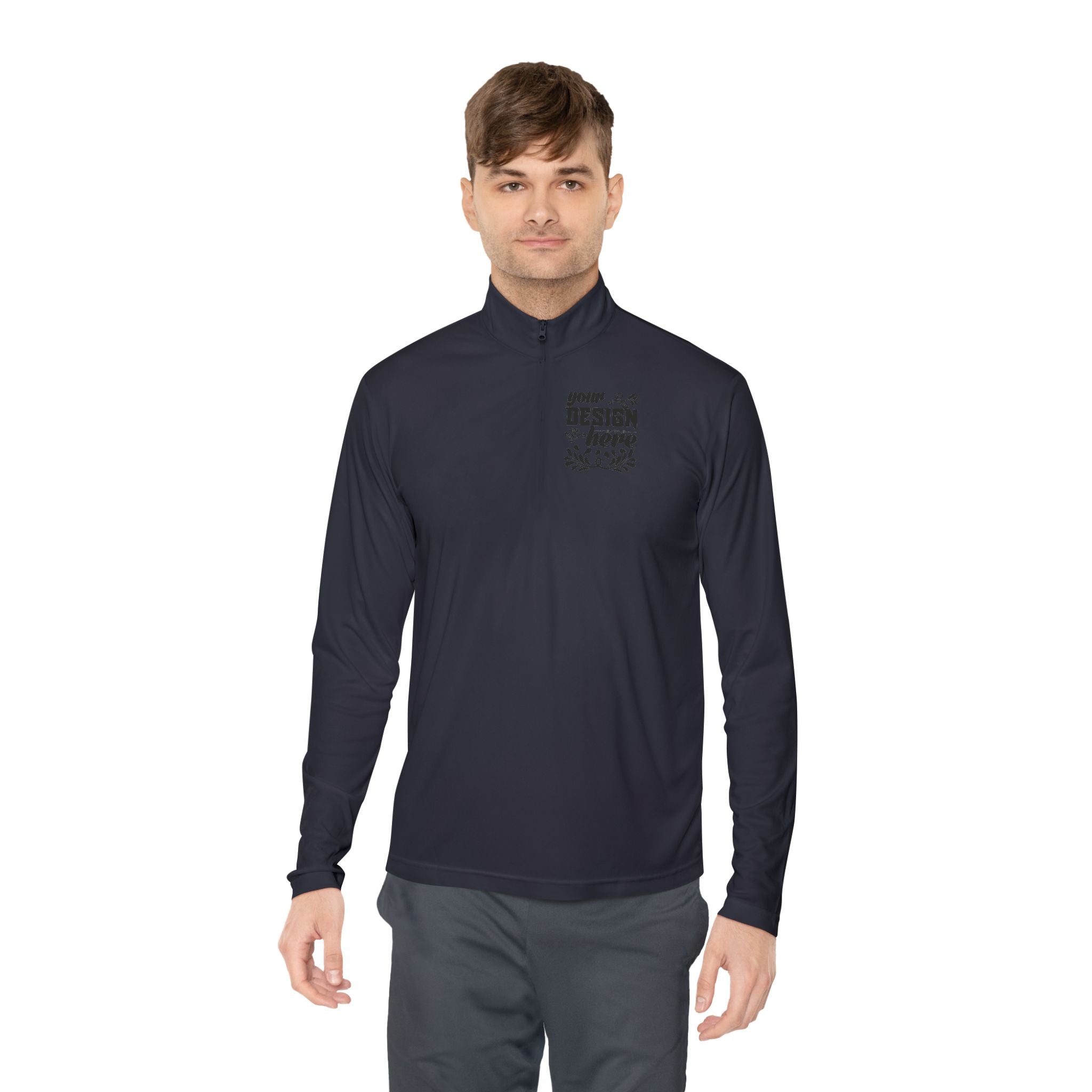 Customizable Sport Tek ST357 Unisex Lightweight Polyester Quarter Zip Pullover