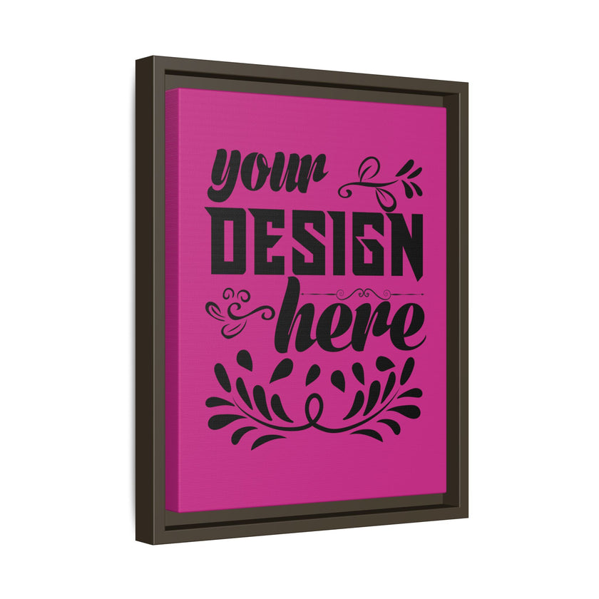 Customizable Framed Matte Canvas Print with Pinewood Frame Sawtooth Hanger