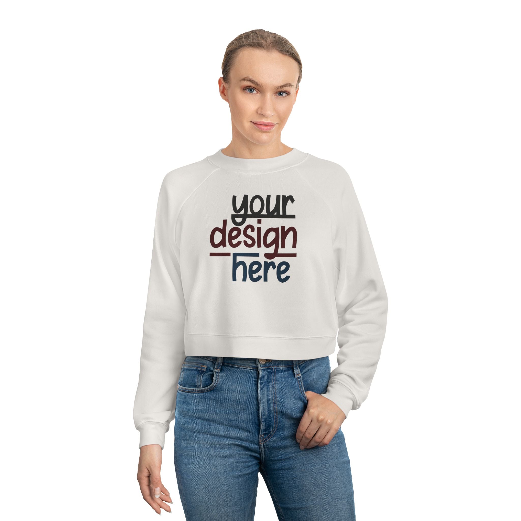 Customizable Bella+Canvas 7505 Womens Cropped Fleece Pullover
