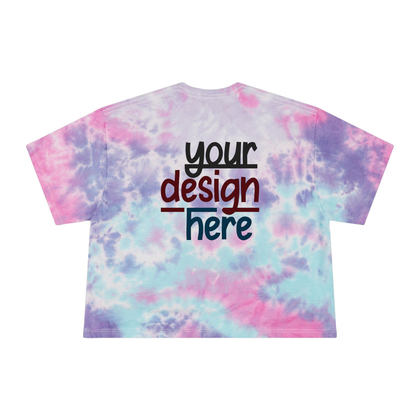 Customizable Colortone 1050 Womens Tie Dye Crop T Shirt