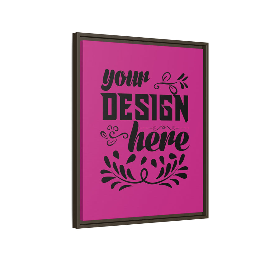 Customizable Framed Matte Canvas Print with Pinewood Frame Sawtooth Hanger