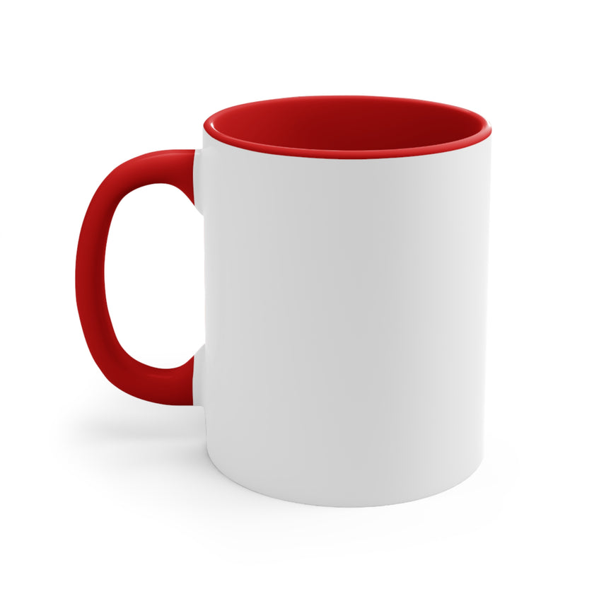 Customizable 11oz Accent Ceramic Mug with Colored Interior and Handle