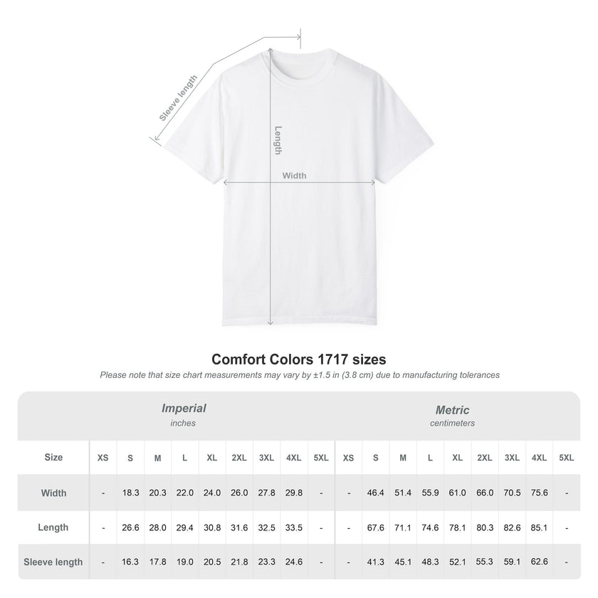 Customizable Comfort Colors 1717 Unisex Garment-Dyed T-Shirt