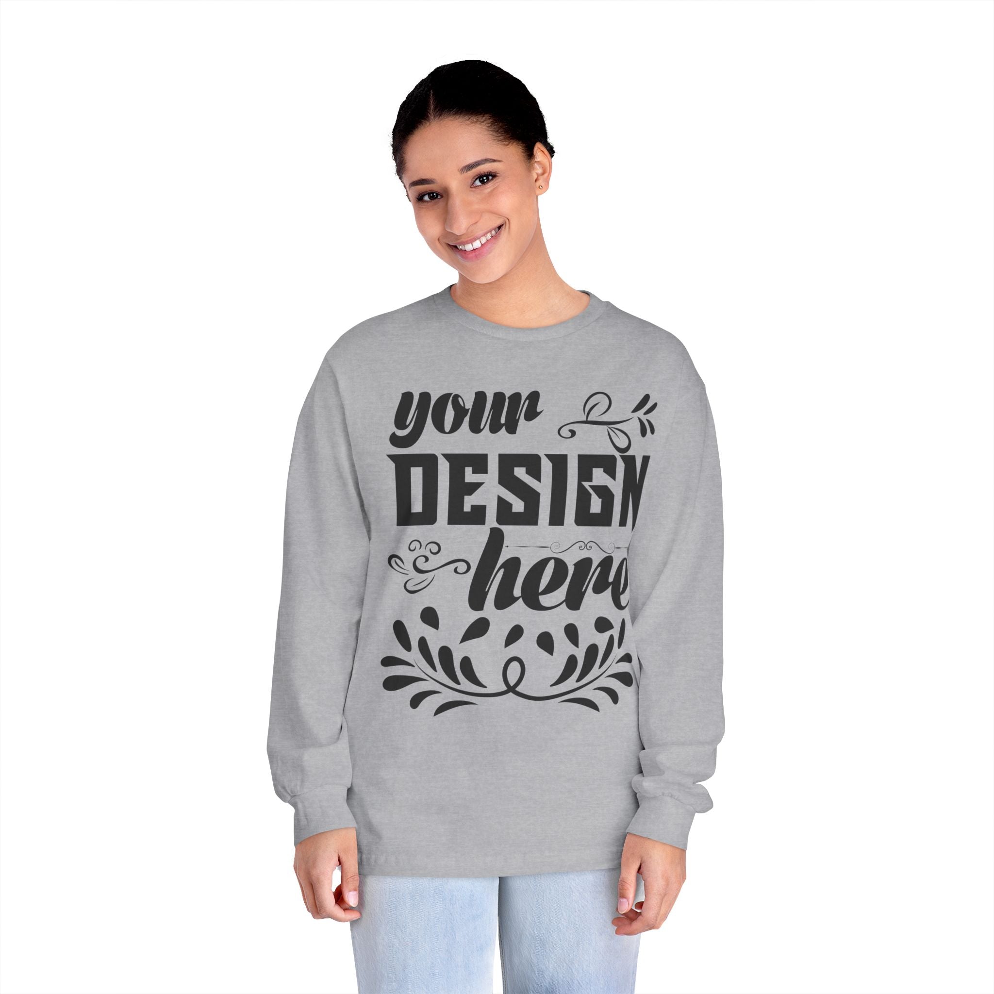 Customizable American Apparel 1304 Unisex Classic Long Sleeve T Shirt