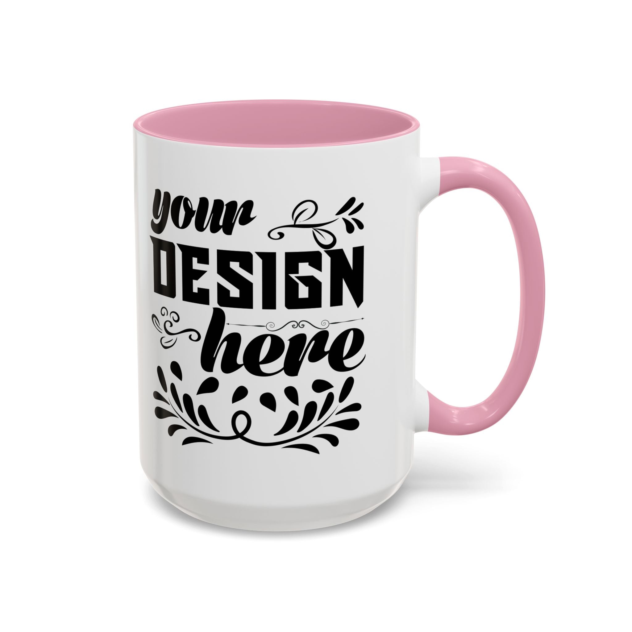 Customizable Glossy Ceramic Accent Mug 11oz and 15oz