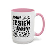 Customizable Glossy Ceramic Accent Mug 11oz and 15oz