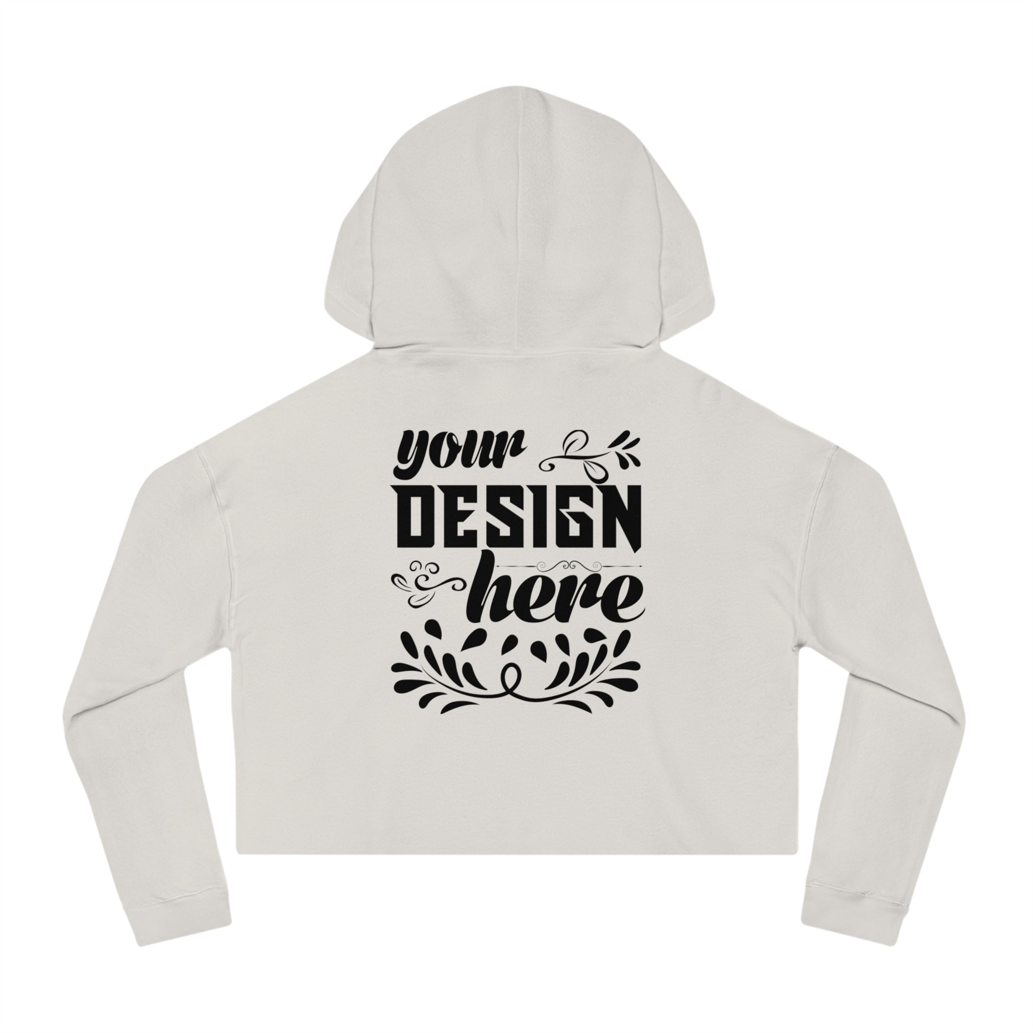 Customizable Independent Trading Women Cropped Hooded Sweatshirt