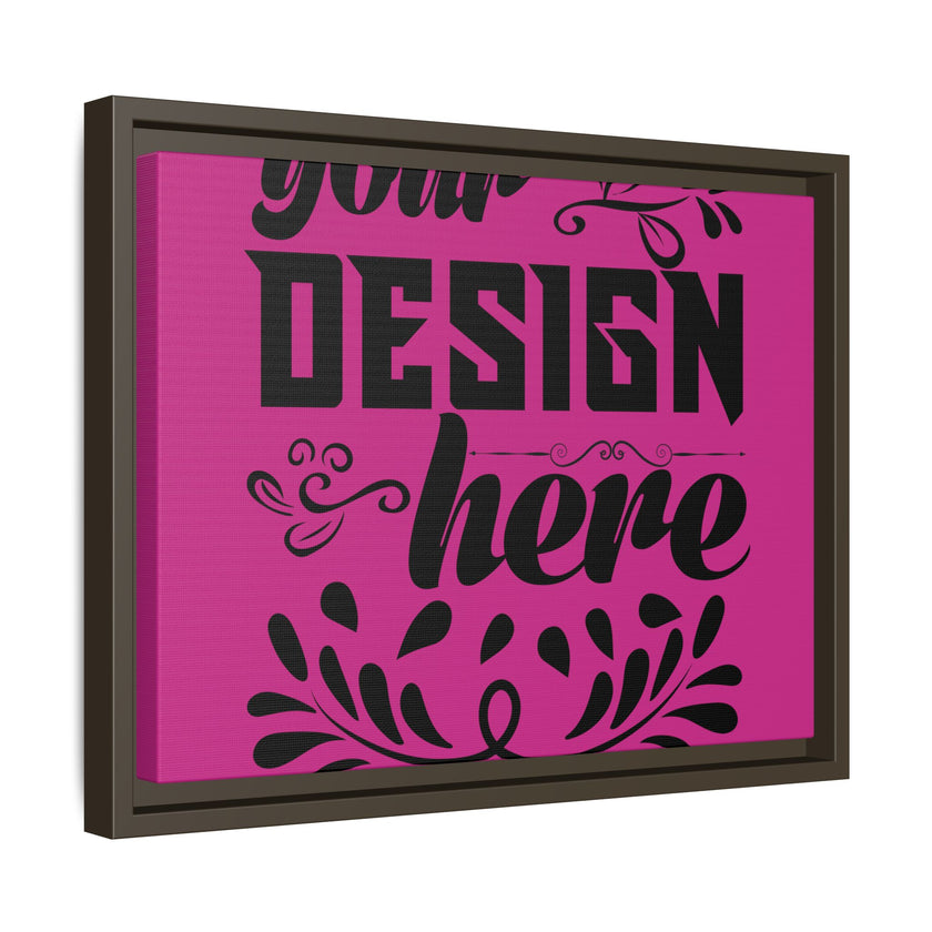 Customizable Framed Matte Canvas Print with Pinewood Frame Sawtooth Hanger