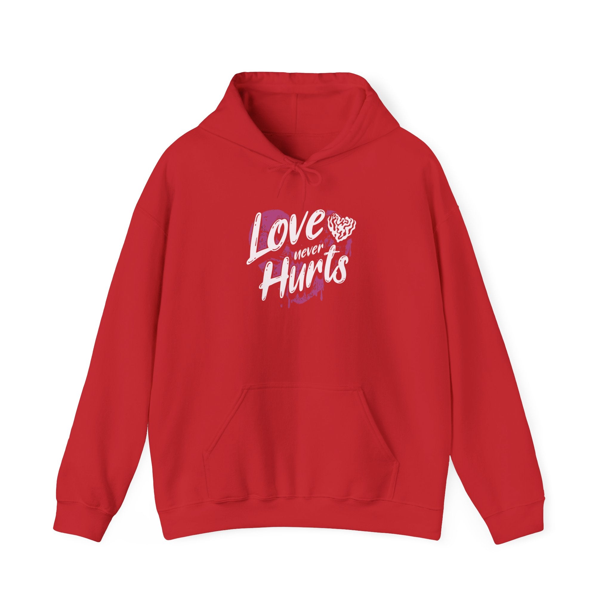 Gildan 18500 Unisex  Hooded Sweatshirt | Love Never Hurts Graphic Print