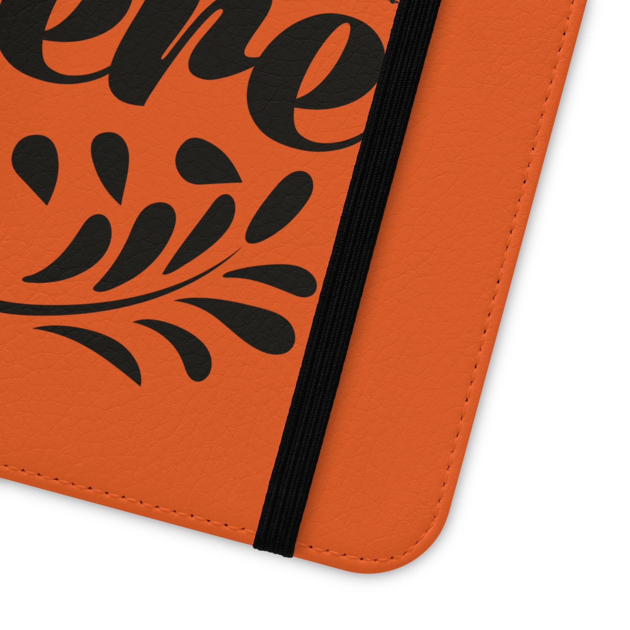 Customizable Flip Folio Phone Case With Card Slots Stand And Elastic Strap