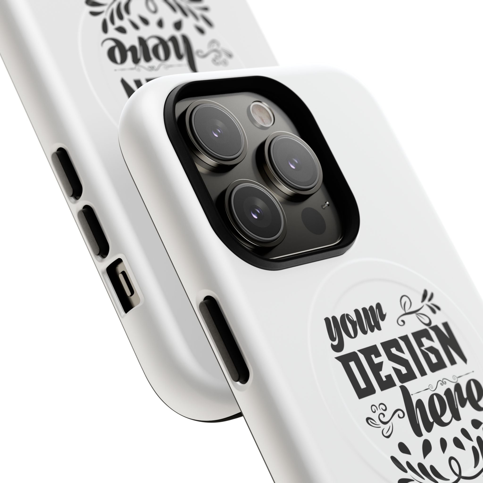 Customizable Tough Magnetic Phone Case Dual Layer Polycarbonate TPU Liner