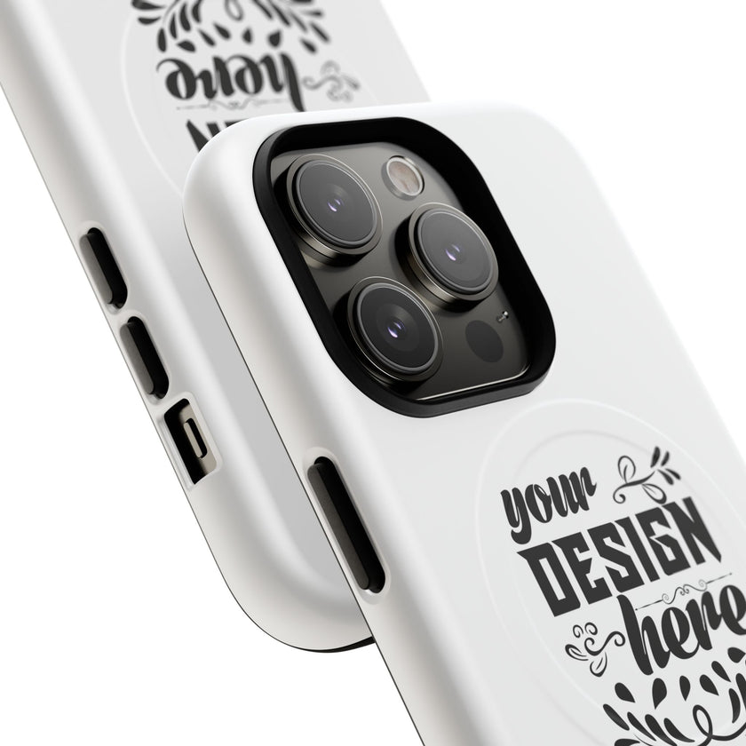 Customizable Tough Magnetic Phone Case Dual Layer Polycarbonate TPU Liner