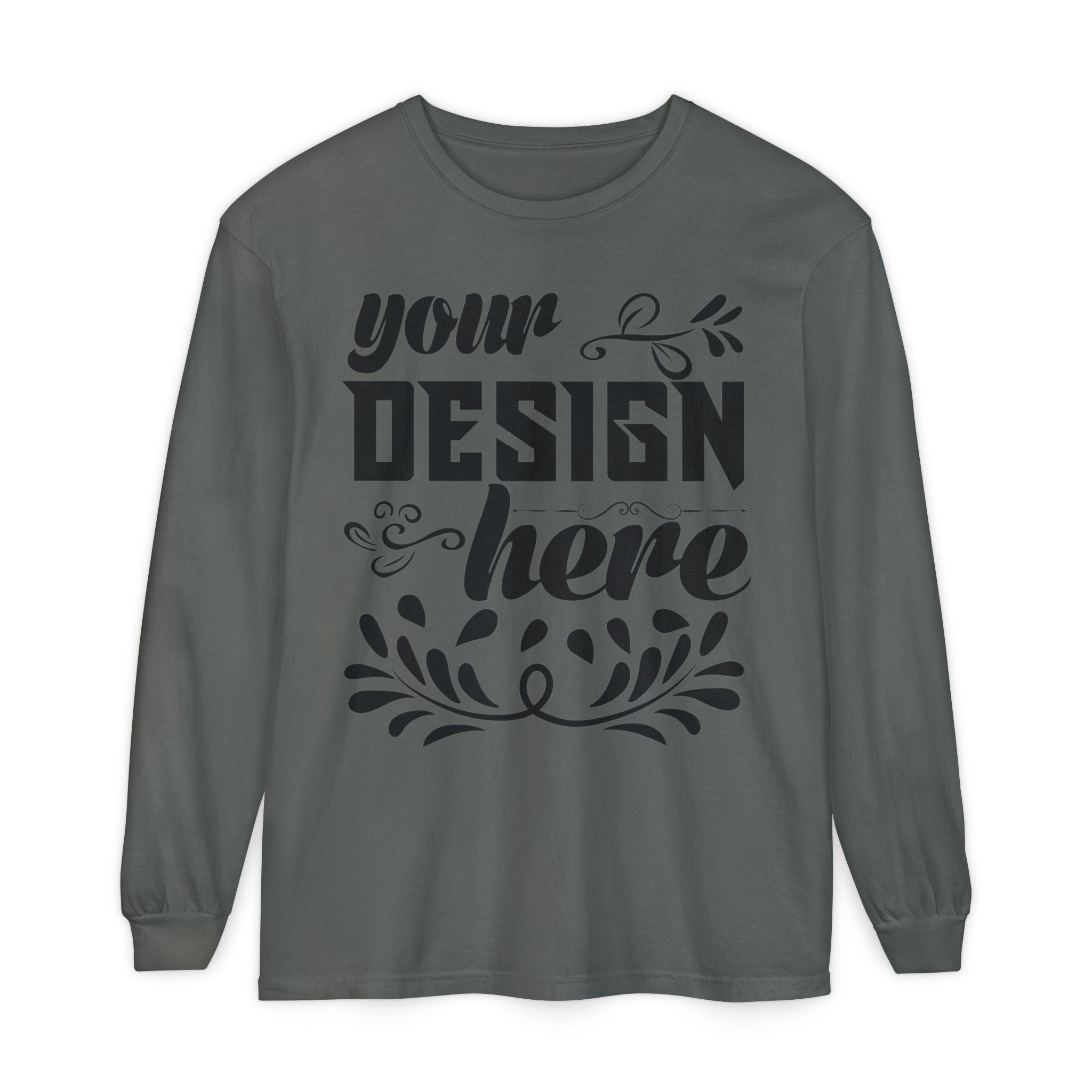 Customizable Comfort Colors 6014 Unisex Garment Dyed Long Sleeve T Shirt