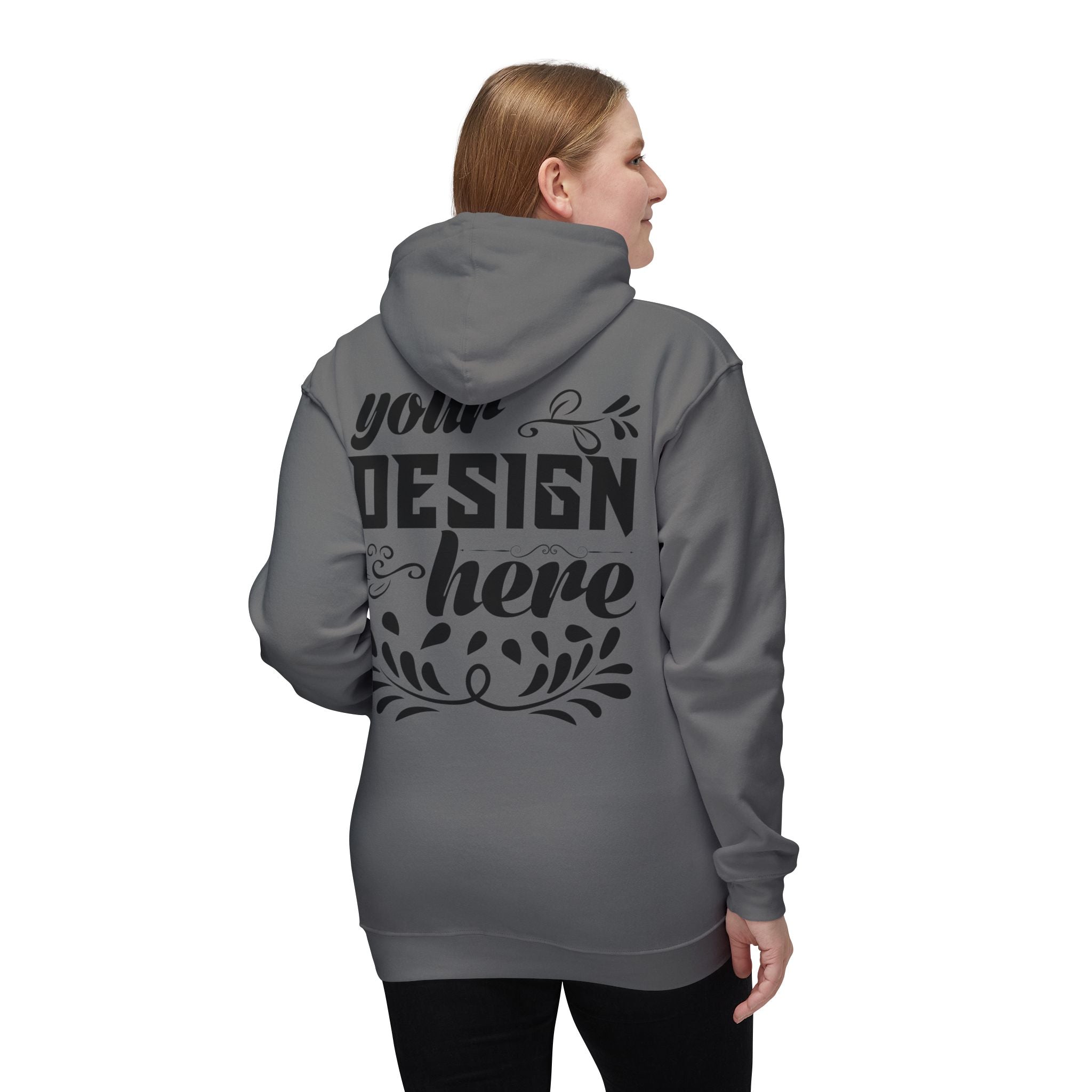 Customizable Bayside 960 Unisex Heavyweight Hooded Sweatshirt Made in US