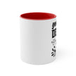 Customizable 11oz Accent Ceramic Mug with Colored Interior and Handle